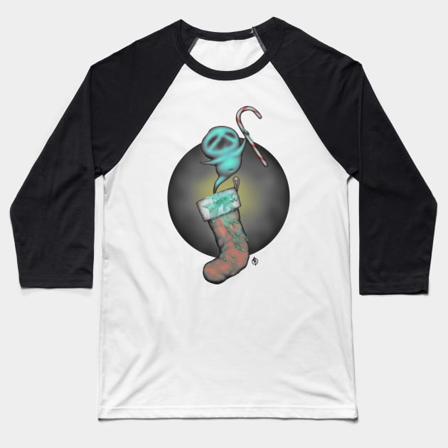 Creepy Christmas Baseball T-Shirt by andrewstoveken